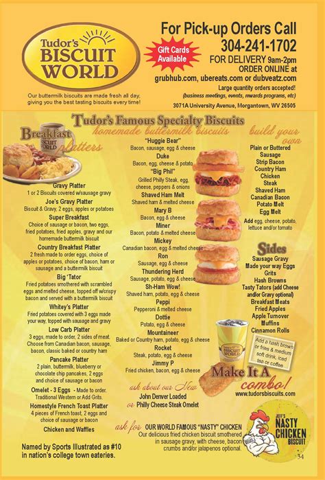 biscuit world menu.